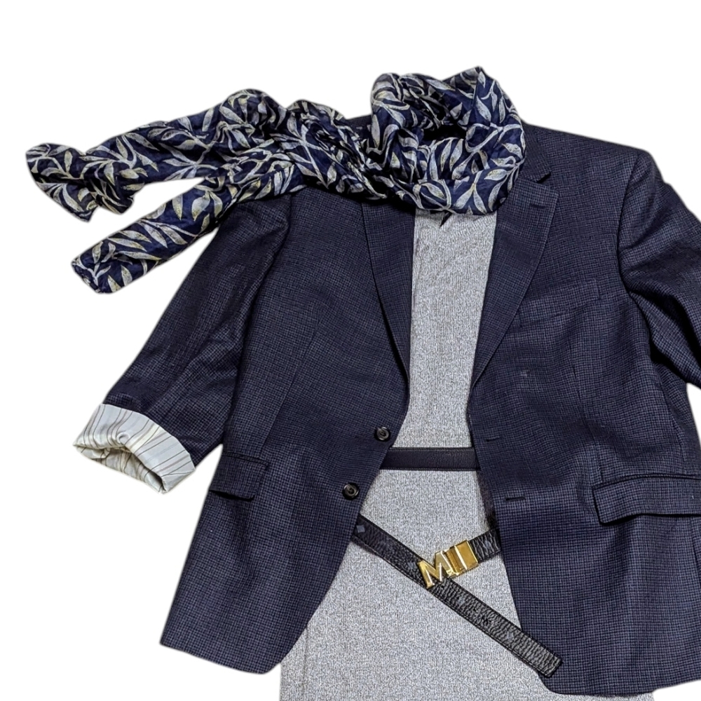 Vintage Skinny Silk Scarf